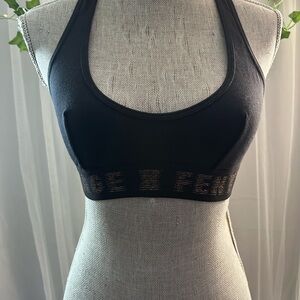 Savage X Fenty Black Seamless Racerback Sports Bralette